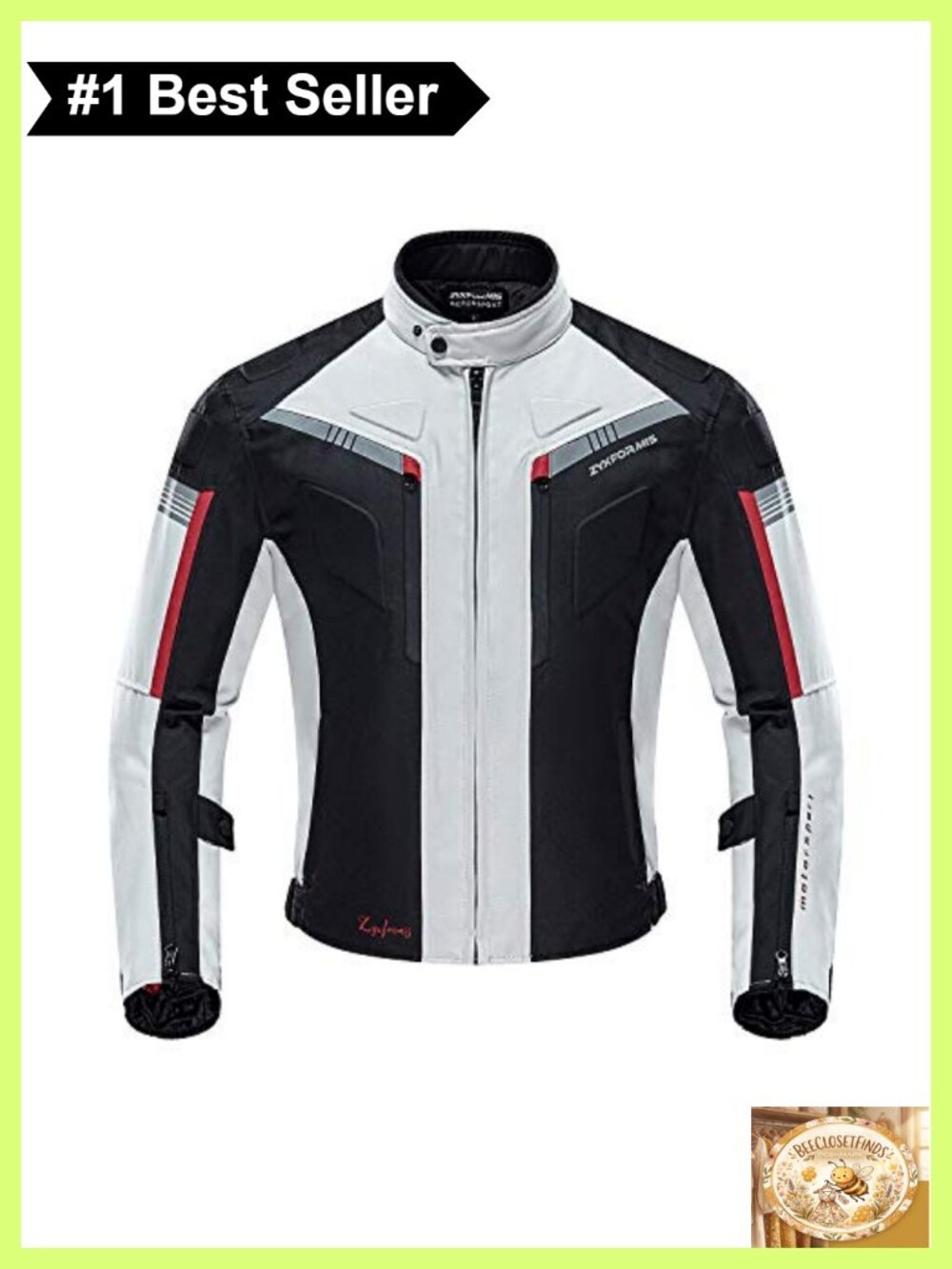 Men's Motorcycle Jacket Removable CE Armor Waterproof All Season Riding